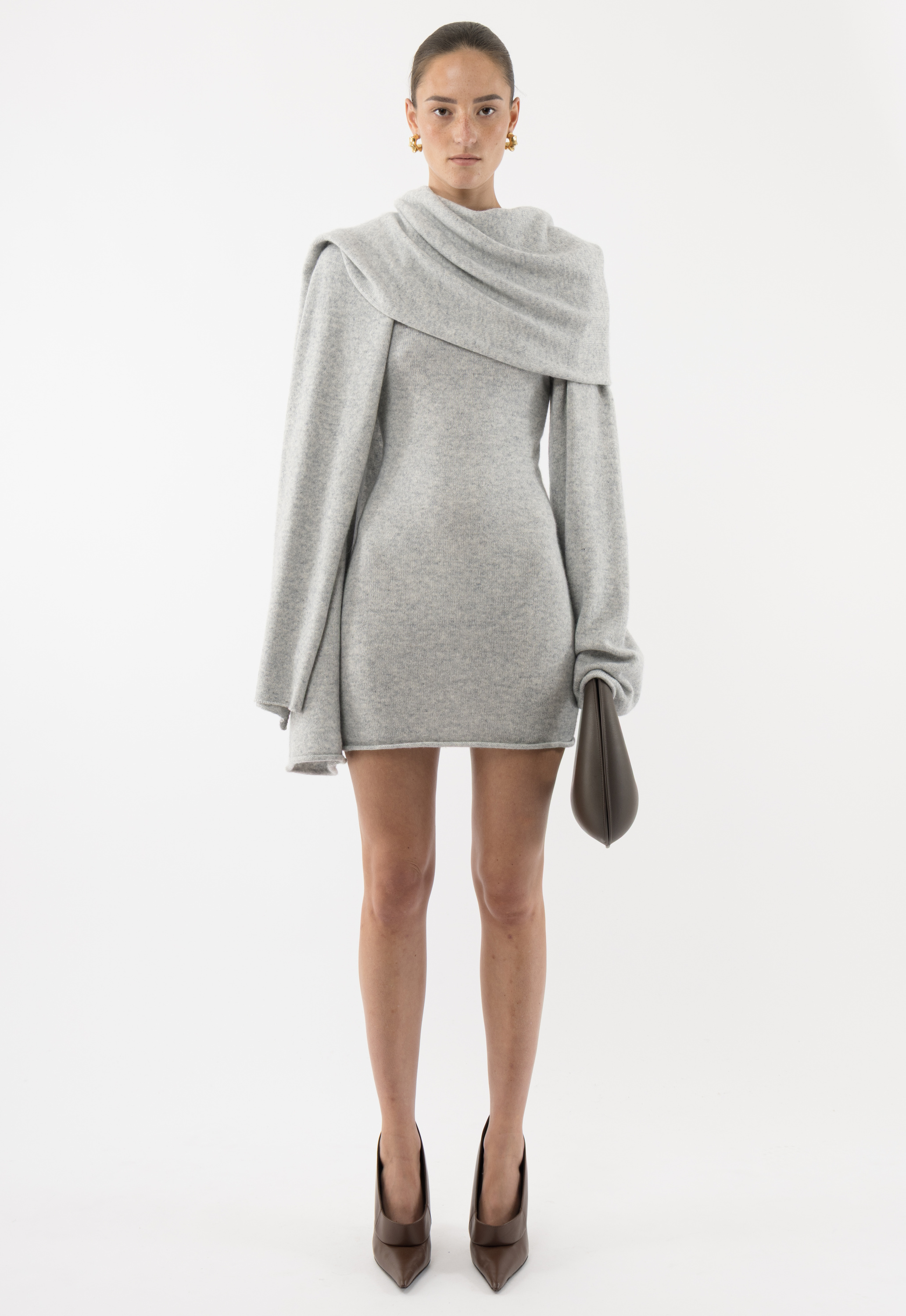 VELOUR DOCKING SCARF DRESS グリーン S m950 129_da0b11c061-prefall-ecom-