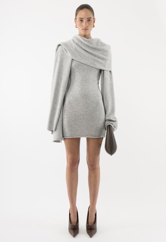 VELOUR DOCKING SCARF DRESS グリーン S m950 Monaco Olive Mist with Scarf ▻ MATTERSSTORE.COM