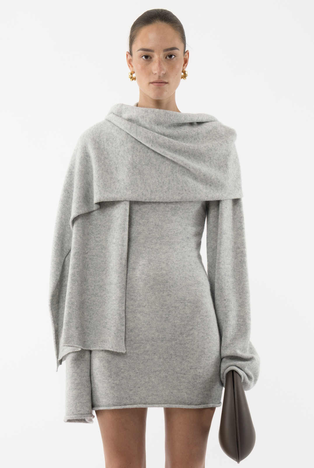 VELOUR DOCKING SCARF DRESS グリーン S m950 VELOUR DOCKING SCARF DRESS グリーン S m950 AMERI VELOUR