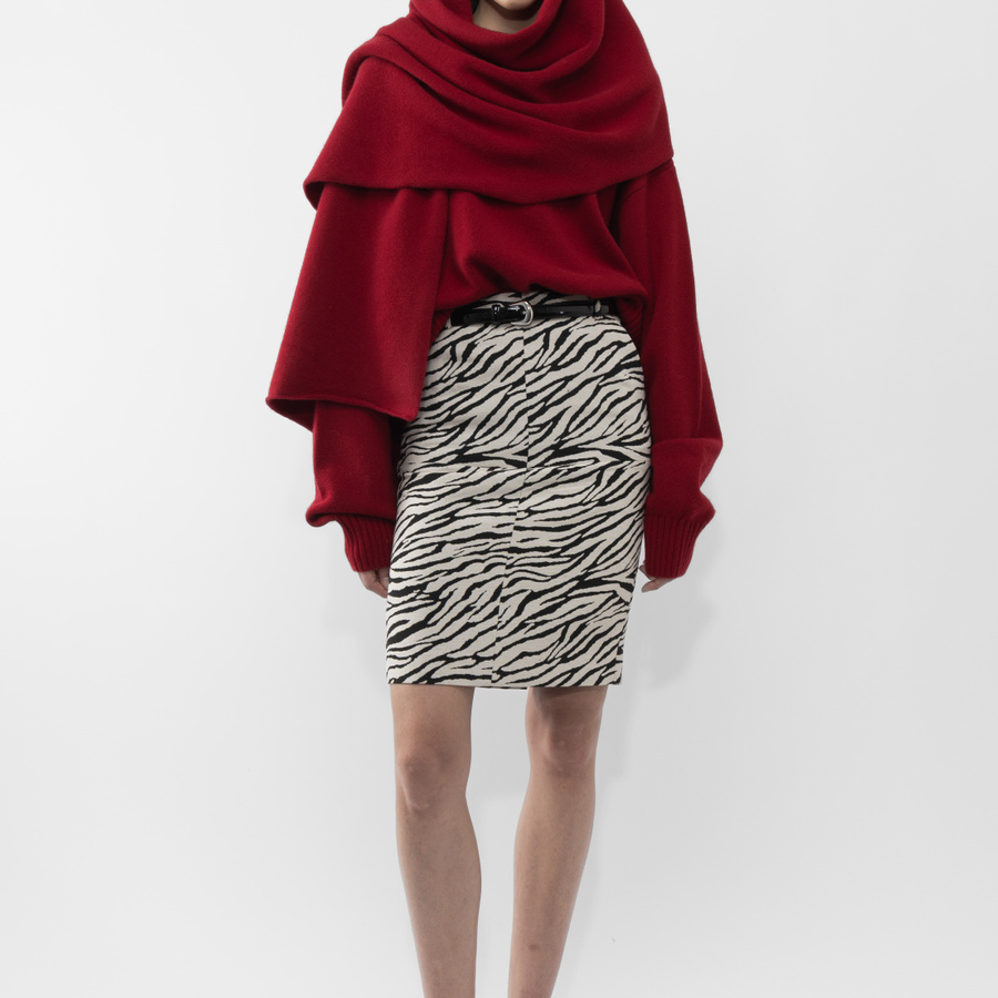 Zebra Jaquard Skirt - Arakii