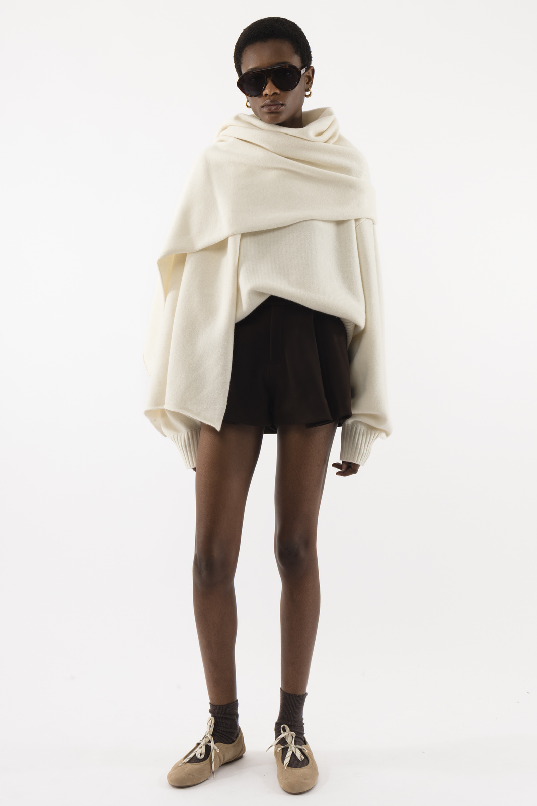 eaphiEaphi scarf motif knit skirt ベージュ Knitted Scarf - Arakii