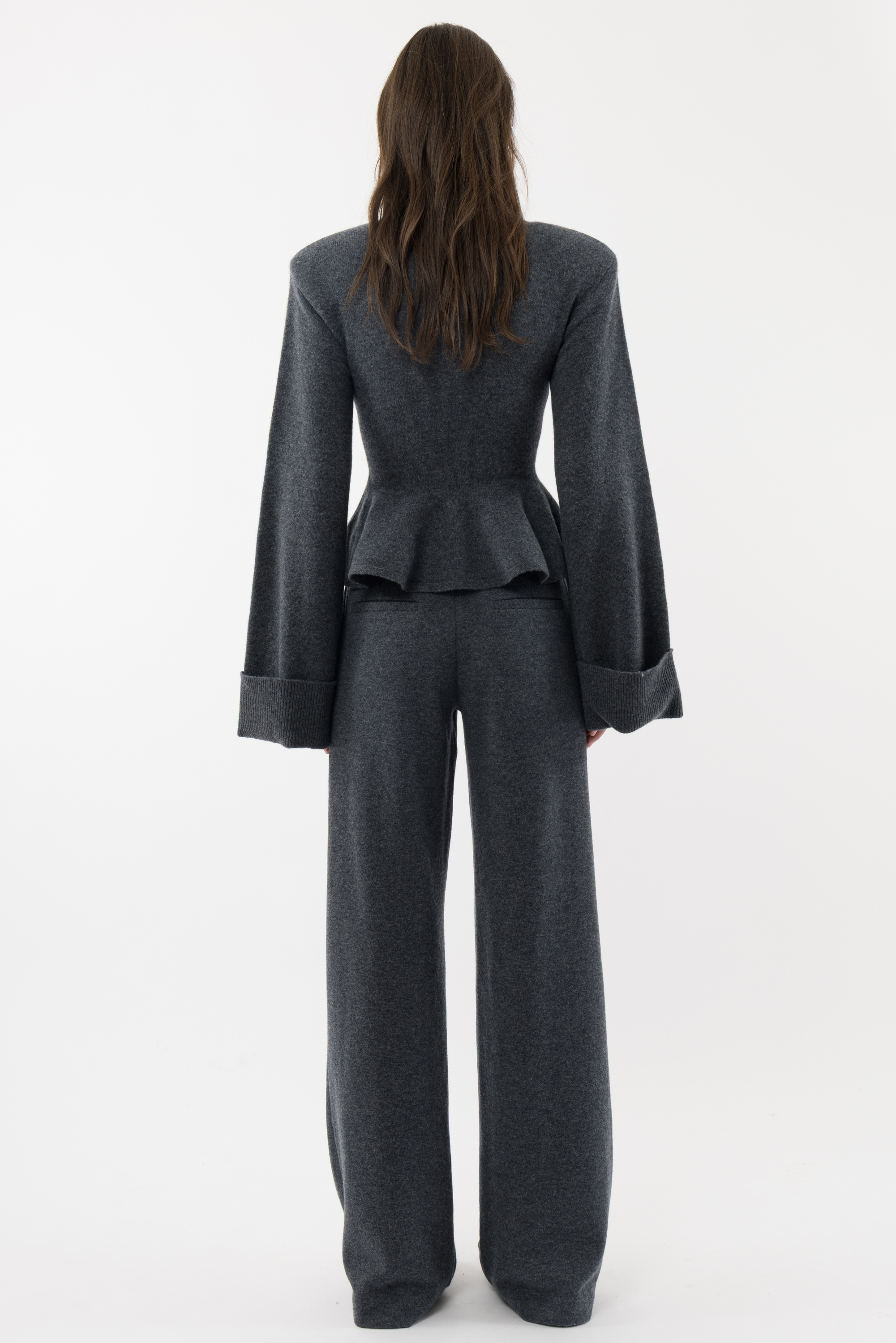 Knitted Peplum Turtleneck - Arakii