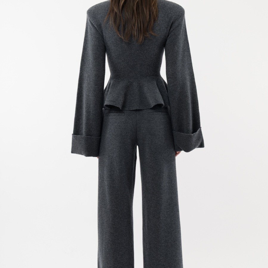 Knitted Peplum Turtleneck - Arakii