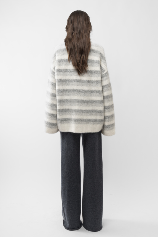 売れ筋商品|||カフェ ニット&セーター レディース アウター KAKINNIE - Cardigan - nantucket grey chalk stripe 525 America Libby: Spacedye Button Down Cardigan