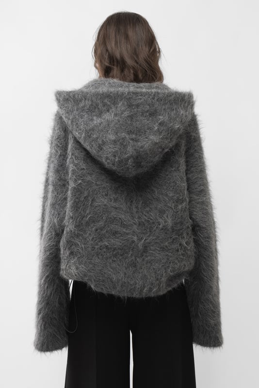 アンヌーク Hoodie Knit Stole Ribbed Knit Sweater With Hood | All Sales Final | Salted Avenue