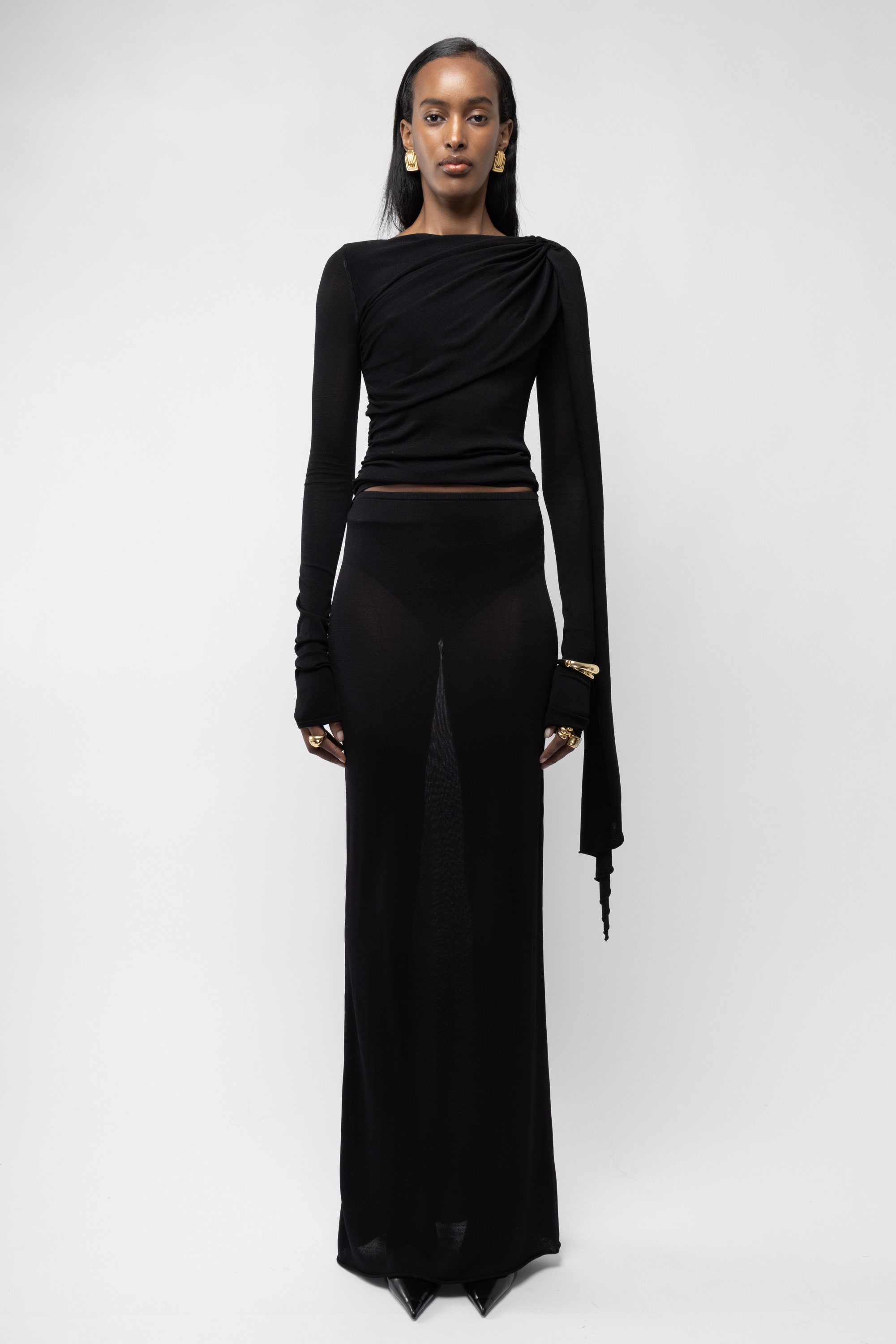 【美品】Ameri OTONA TOWER SLEEVE LONG TOP 172_47e797330e-172_392f2b8602-