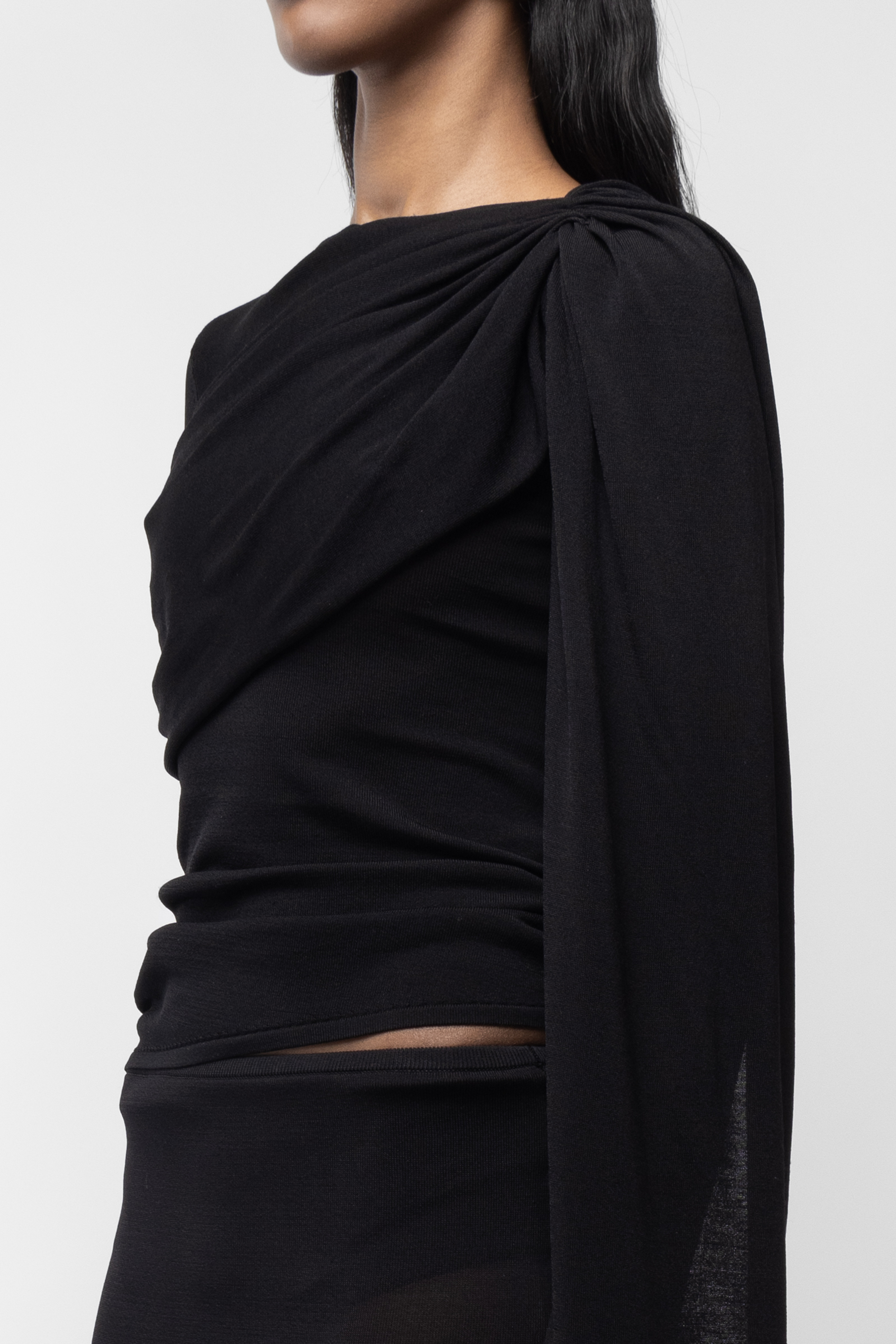 [NACHE] INCLINE DRAPING LONG SLEEVE /追跡付 NACHE : 25SS / INCLINE DRAPING LONG SLEEVE (3COLORS) (NACHE