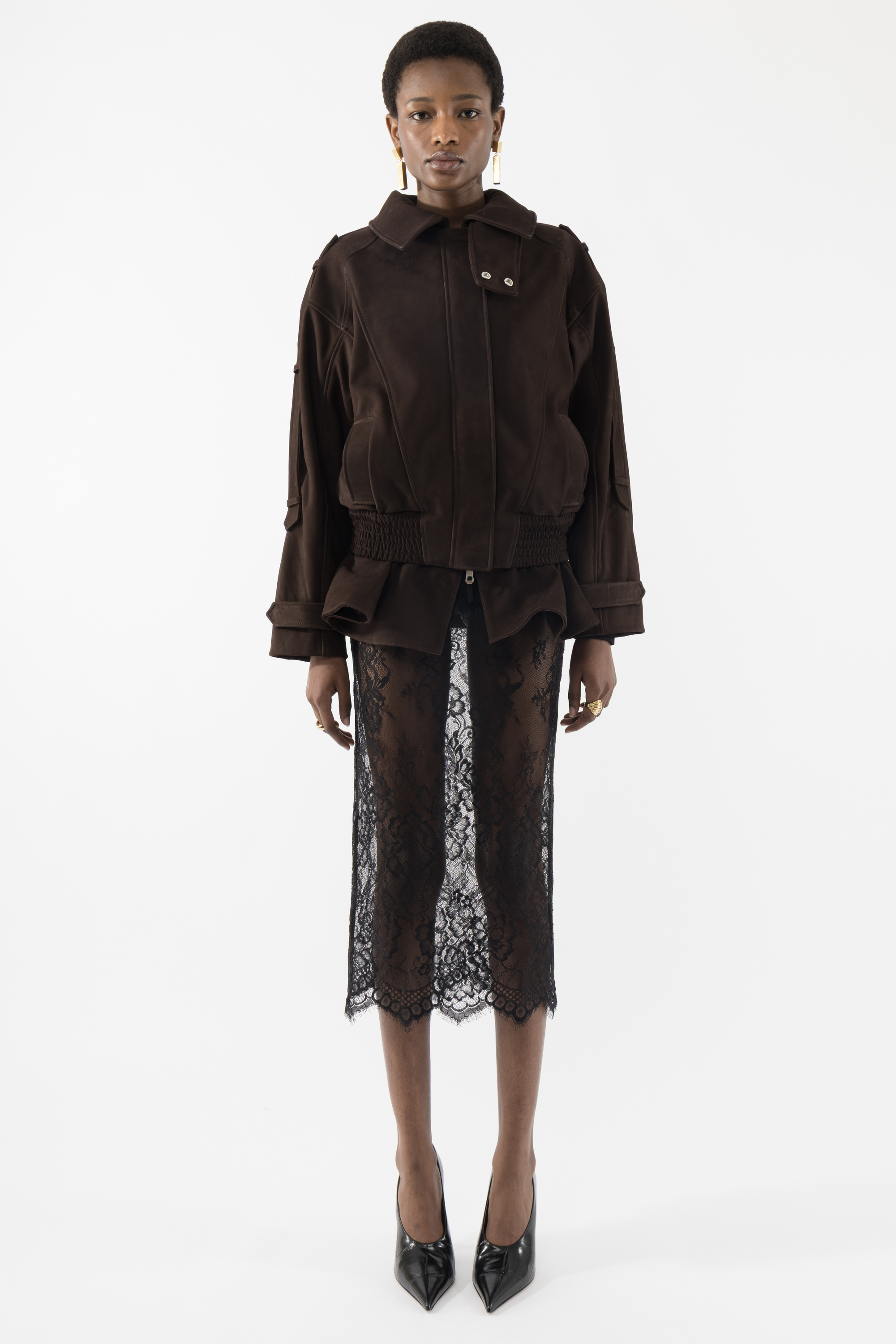 Lace Midi Skirt - Arakii