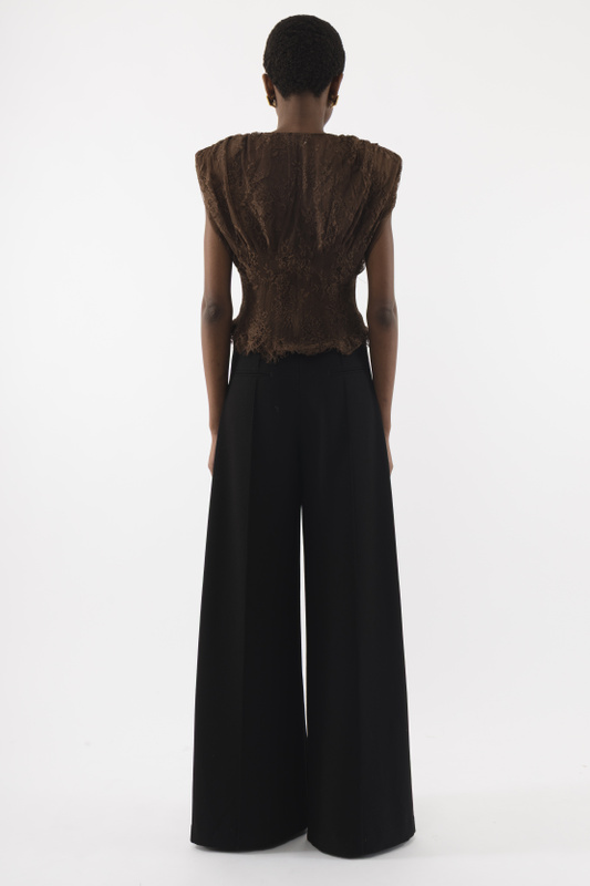 美品 完売品 L shikitari MEGA FLARE SLACKS 70s PINTUCK MEGA FLARE SLACKS 【BLACK】 | SHIKITARI