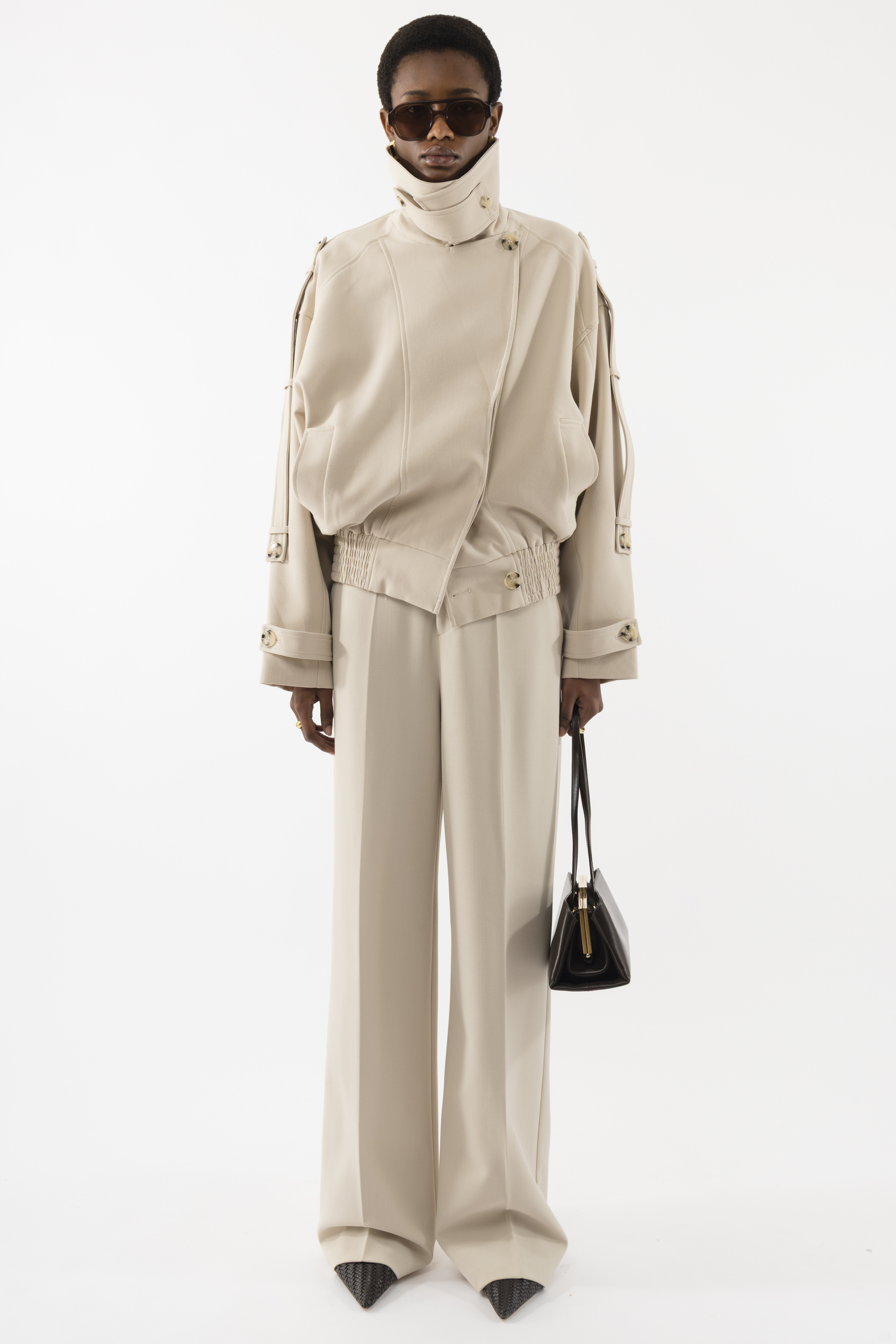 'thehighlights ザハイライツ ジャケット　jacket beige Halo Biker Jacket - Arakii