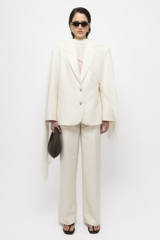 Oversized Silk Blazer - Arakii