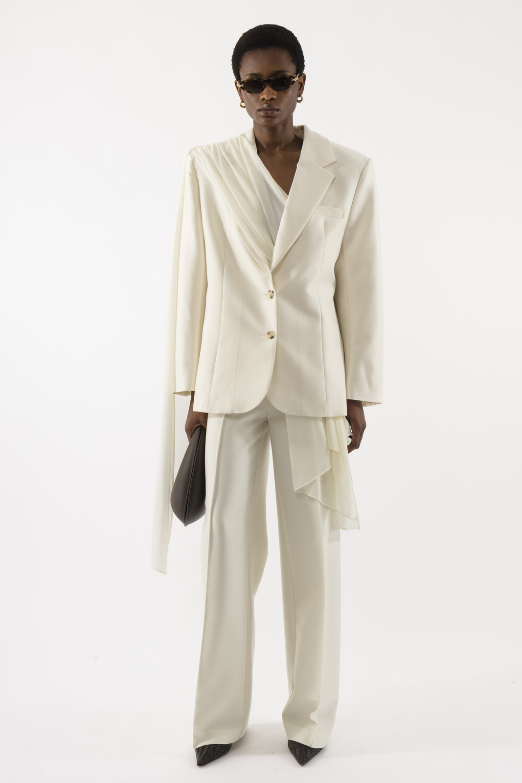 Oversized Silk Blazer - Arakii