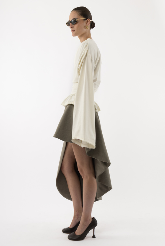 トップス ARAKI 24AW INHERITED layered long shirt Draped Long Sleeve Shirt - Arakii