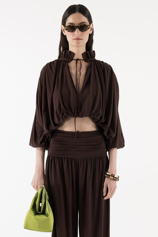 Draped Balloon Blouse - Arakii