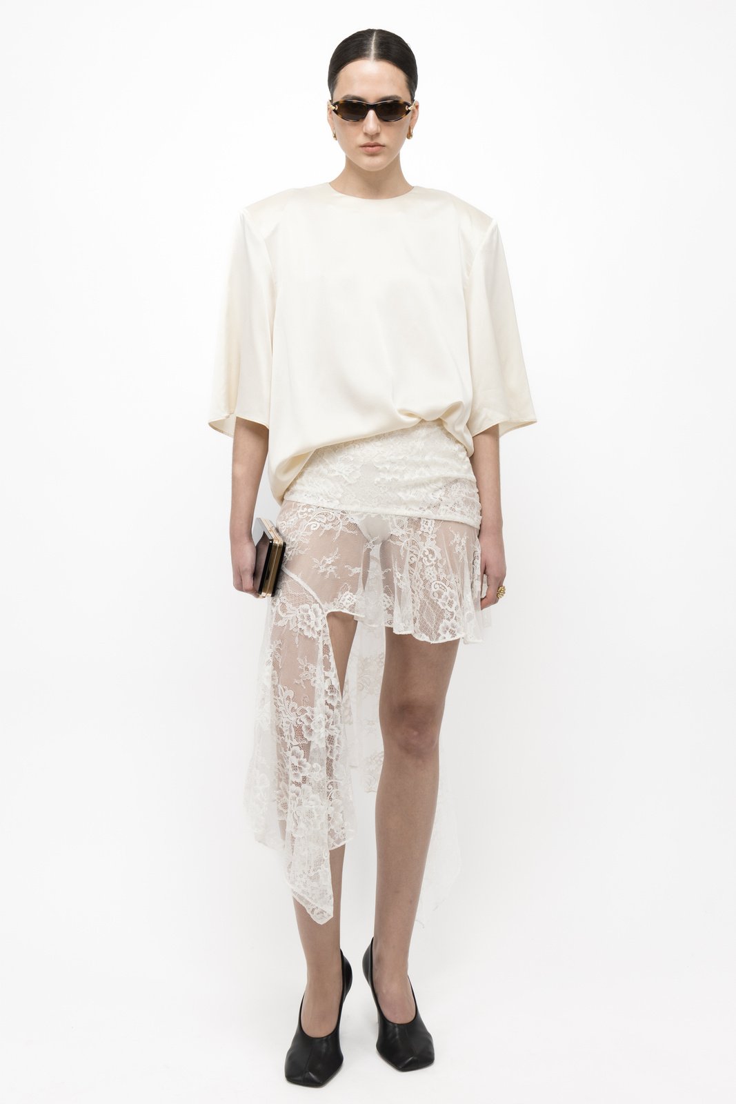 スカート kishidamiki fur skirt white ≪通常販売≫track candy skirt（トラックキャンディースカート