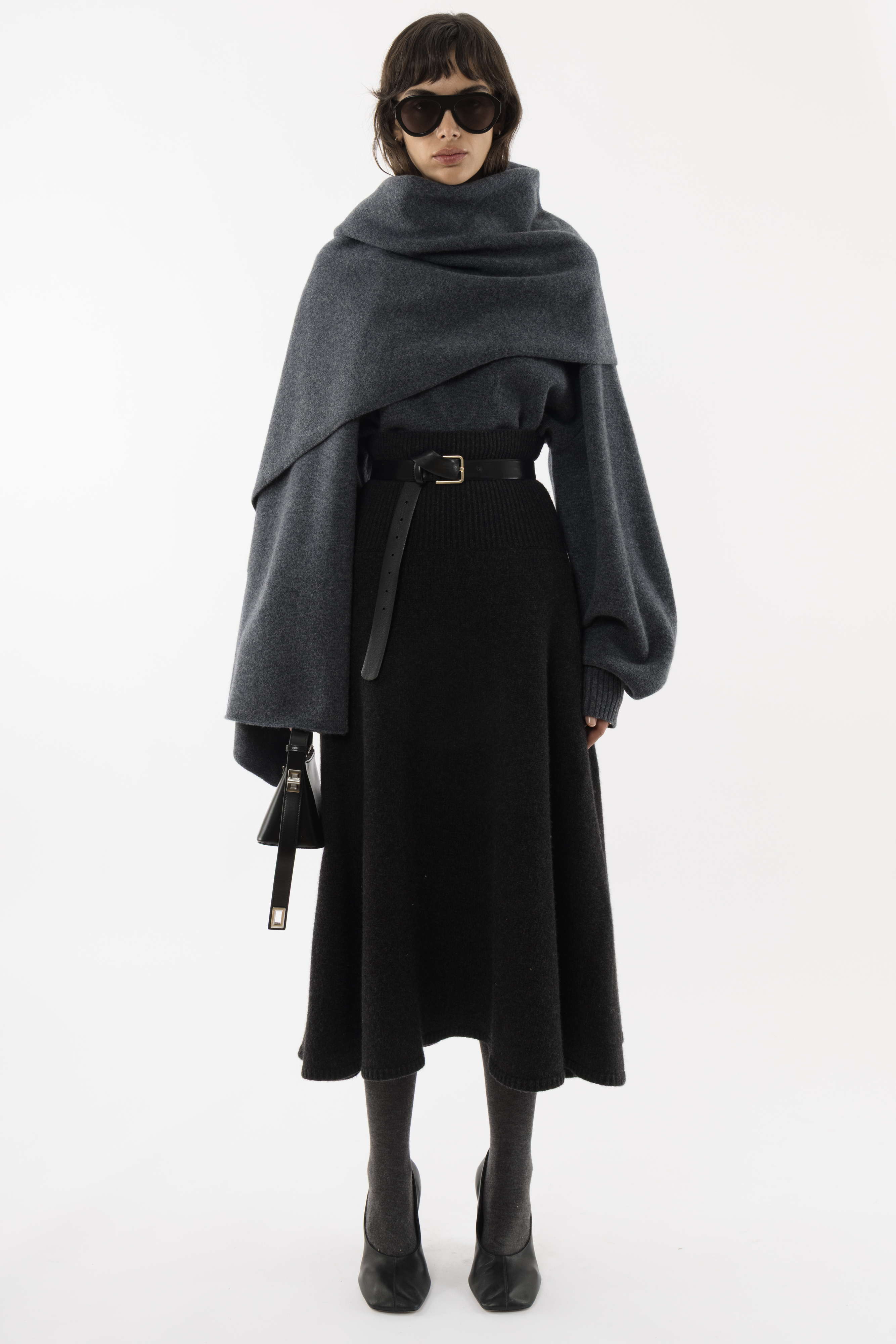 Knitted Flared Skirt - Arakii