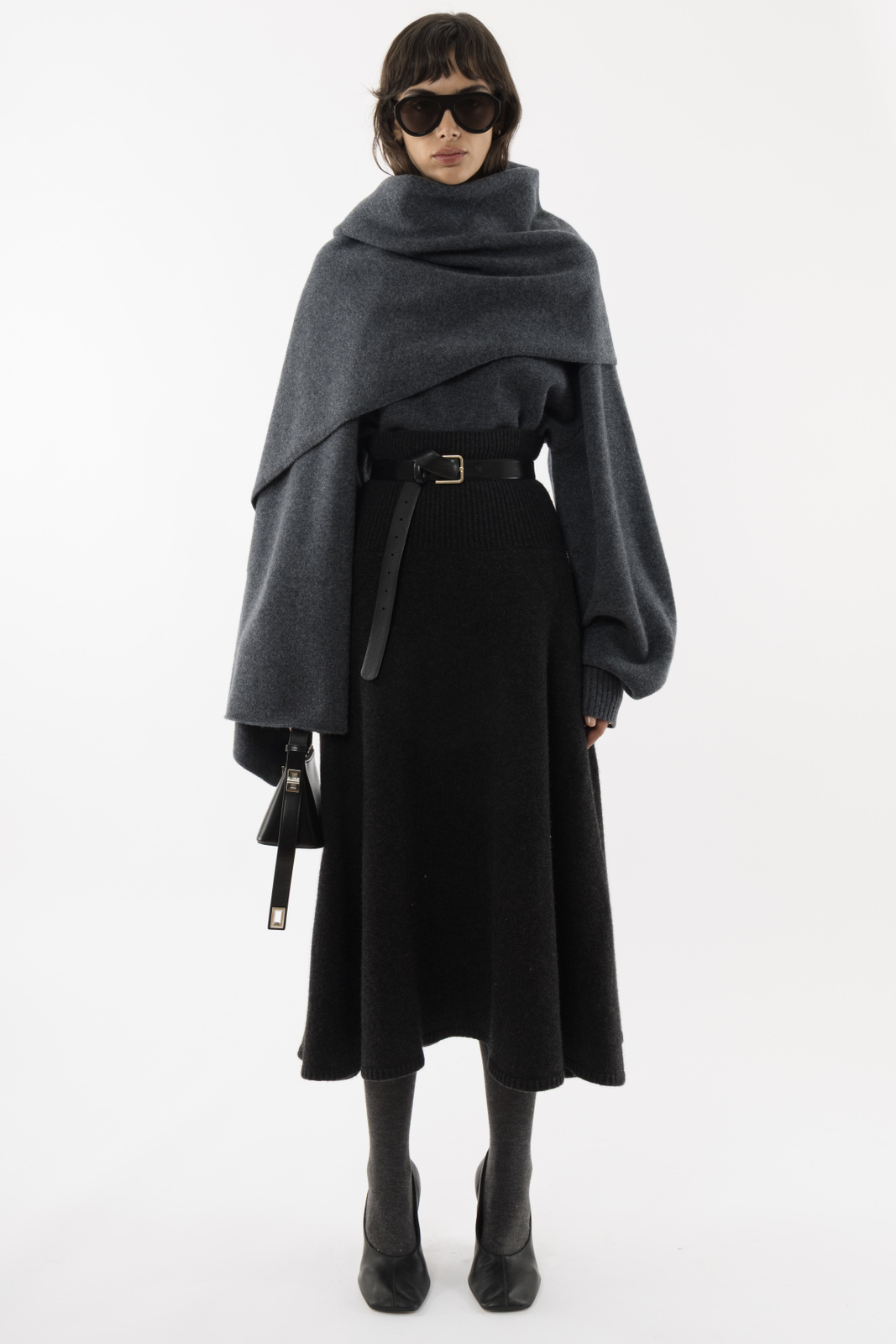 Knitted Flared Skirt - Arakii