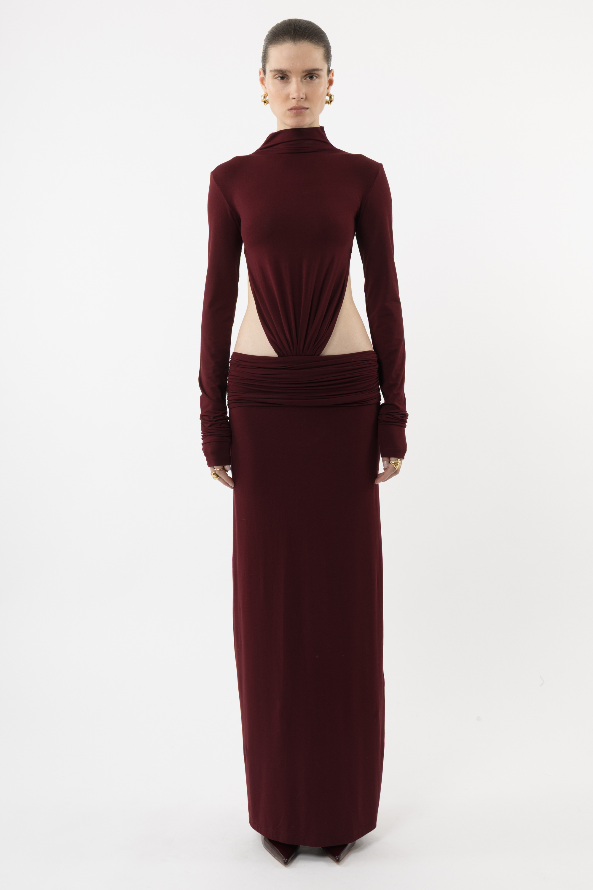 Arakii Jersey Maxi Dress - Brown