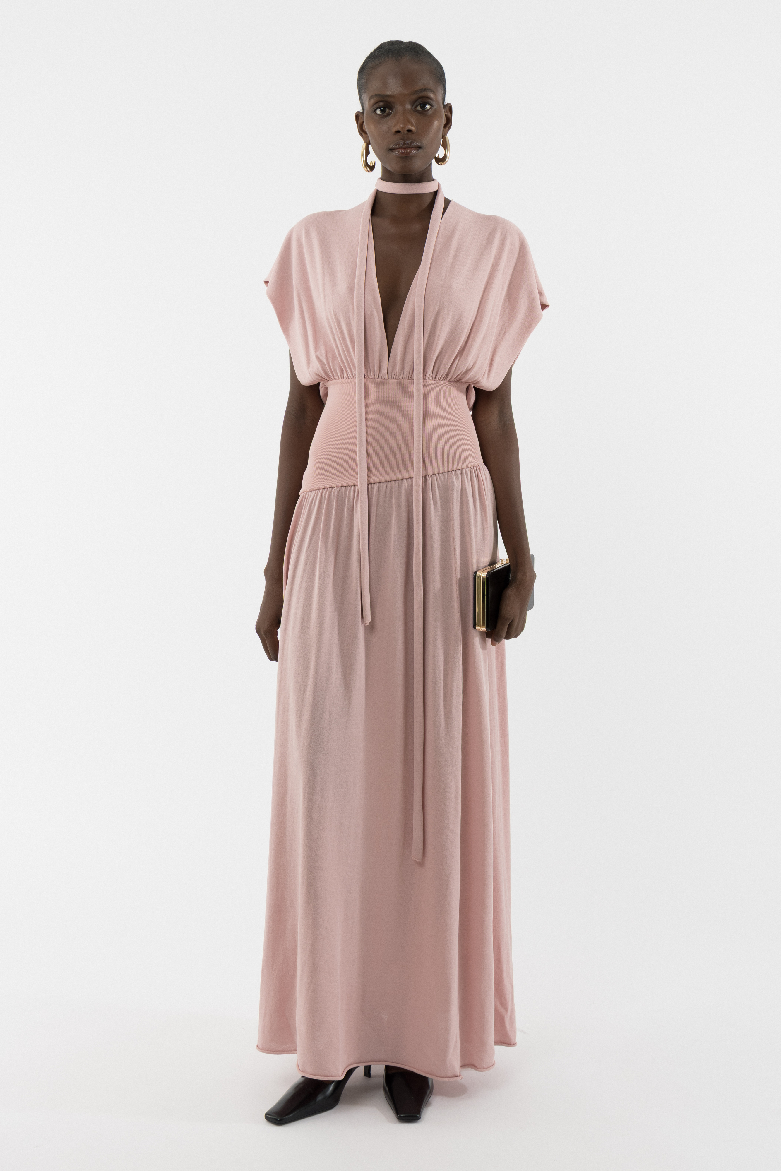 pink knitted maxi dress Gameday-26