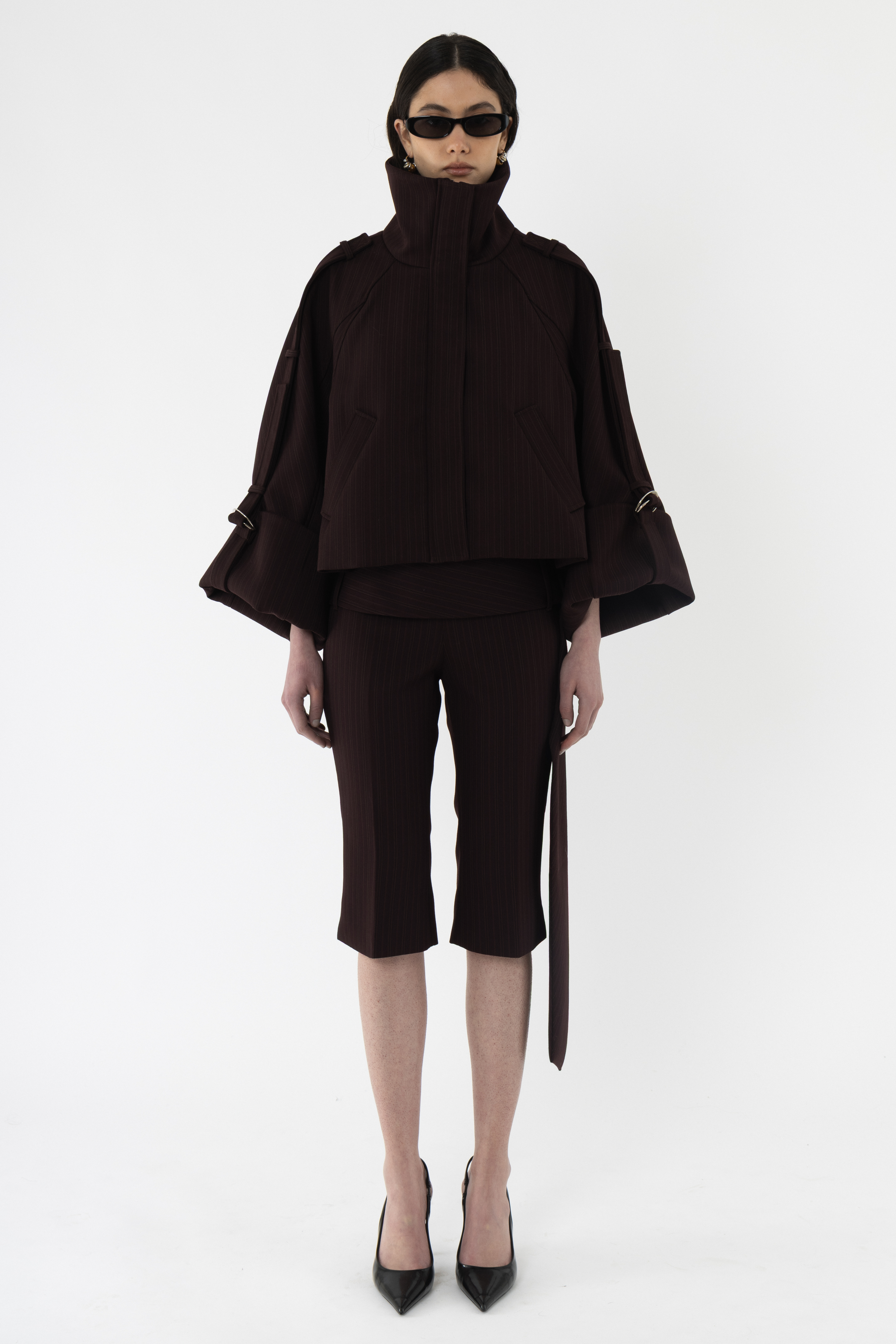 トップス ARAKI INHERITED KNIT JACKET Short Pleat Jacket - Arakii