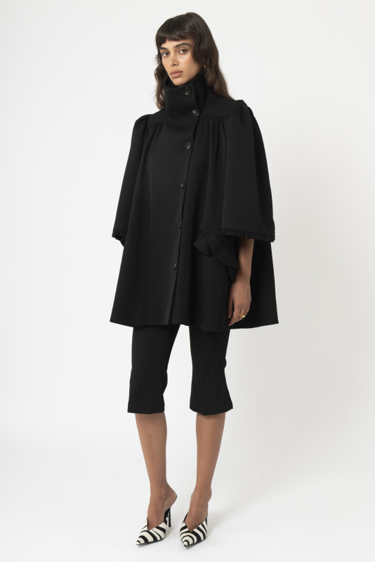 Pleated Frill Trench Coat - Arakii