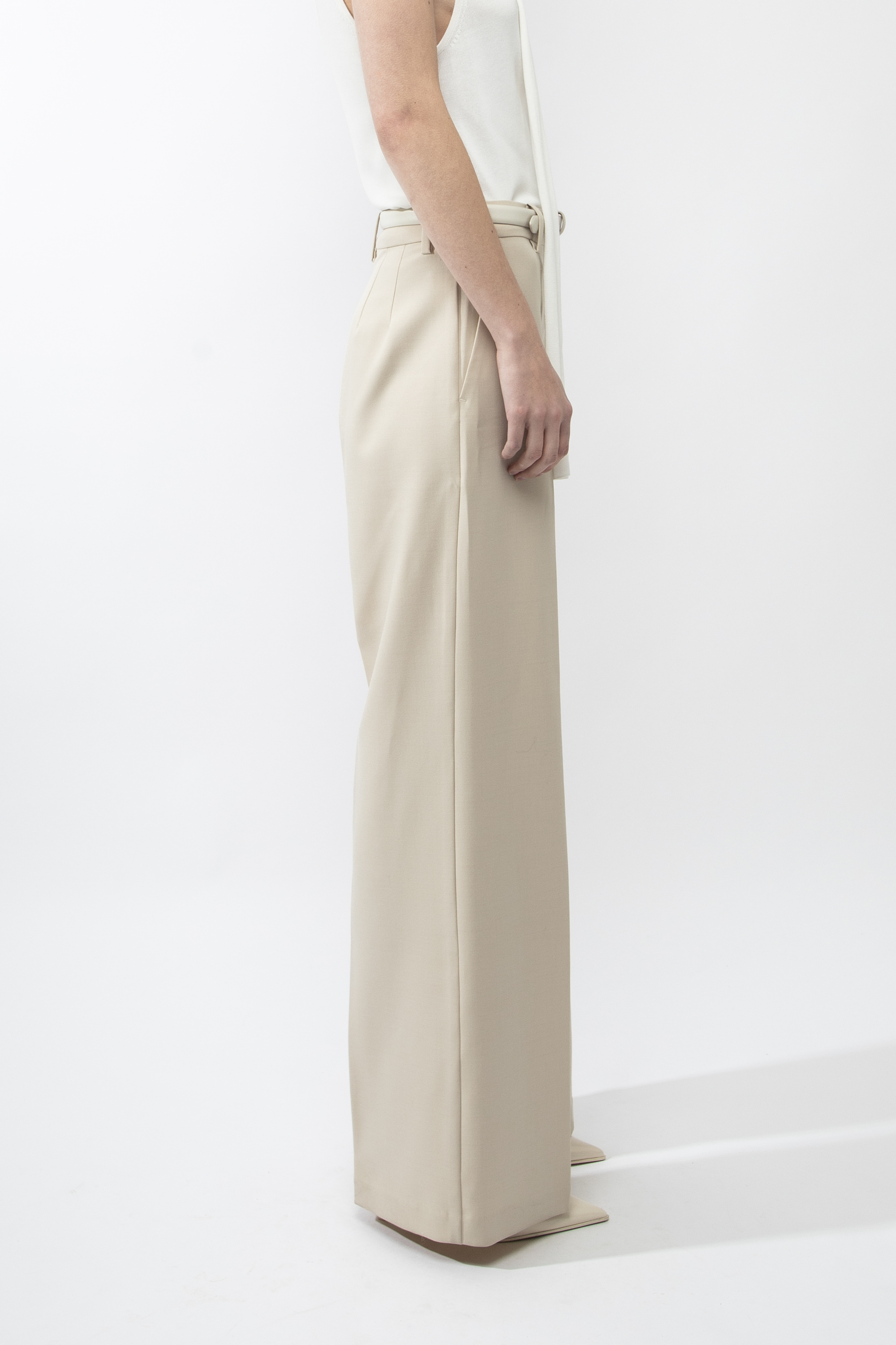 パンツ ikiji Low-rise work pants Beige IKIJI Cotton CANVAS Pants - Beige | ANDJOY