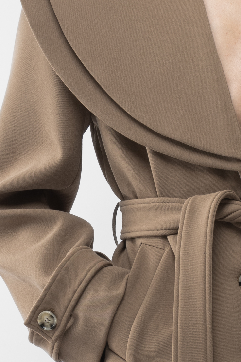Arakii Double Collar Jacket In Brown