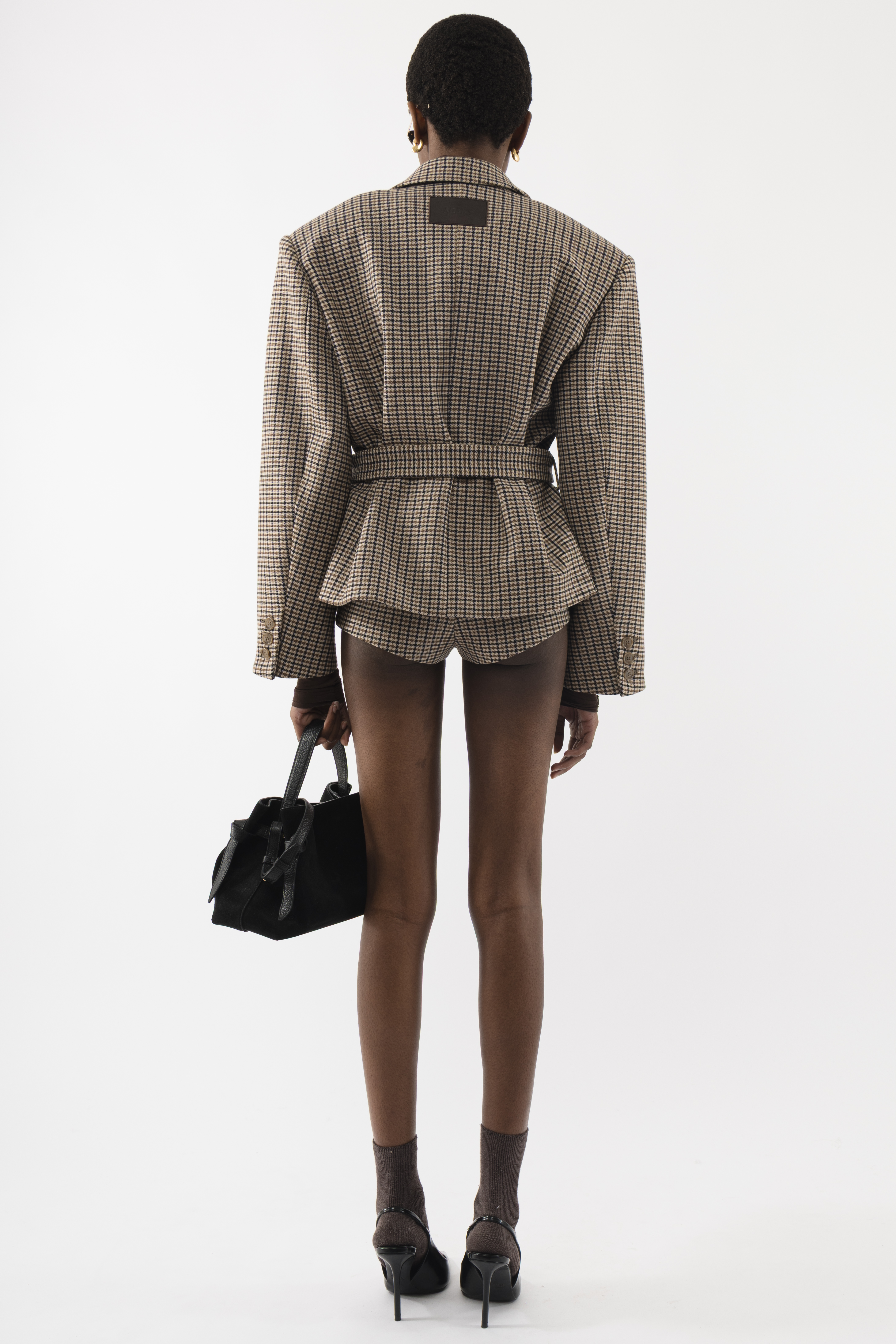 Arakii Checked Belt Jacket