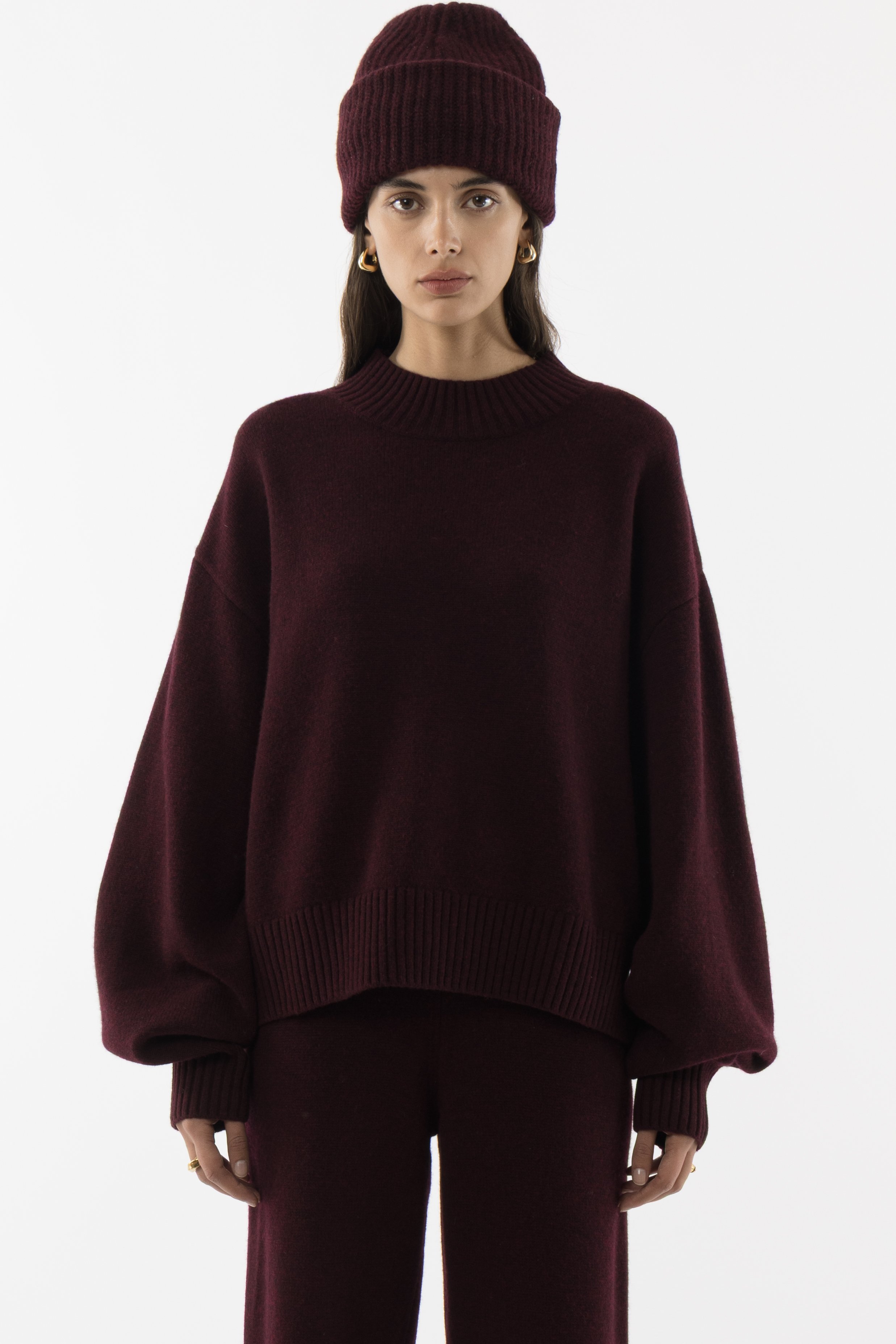 Arakii Knitted Sweater In Burgundy