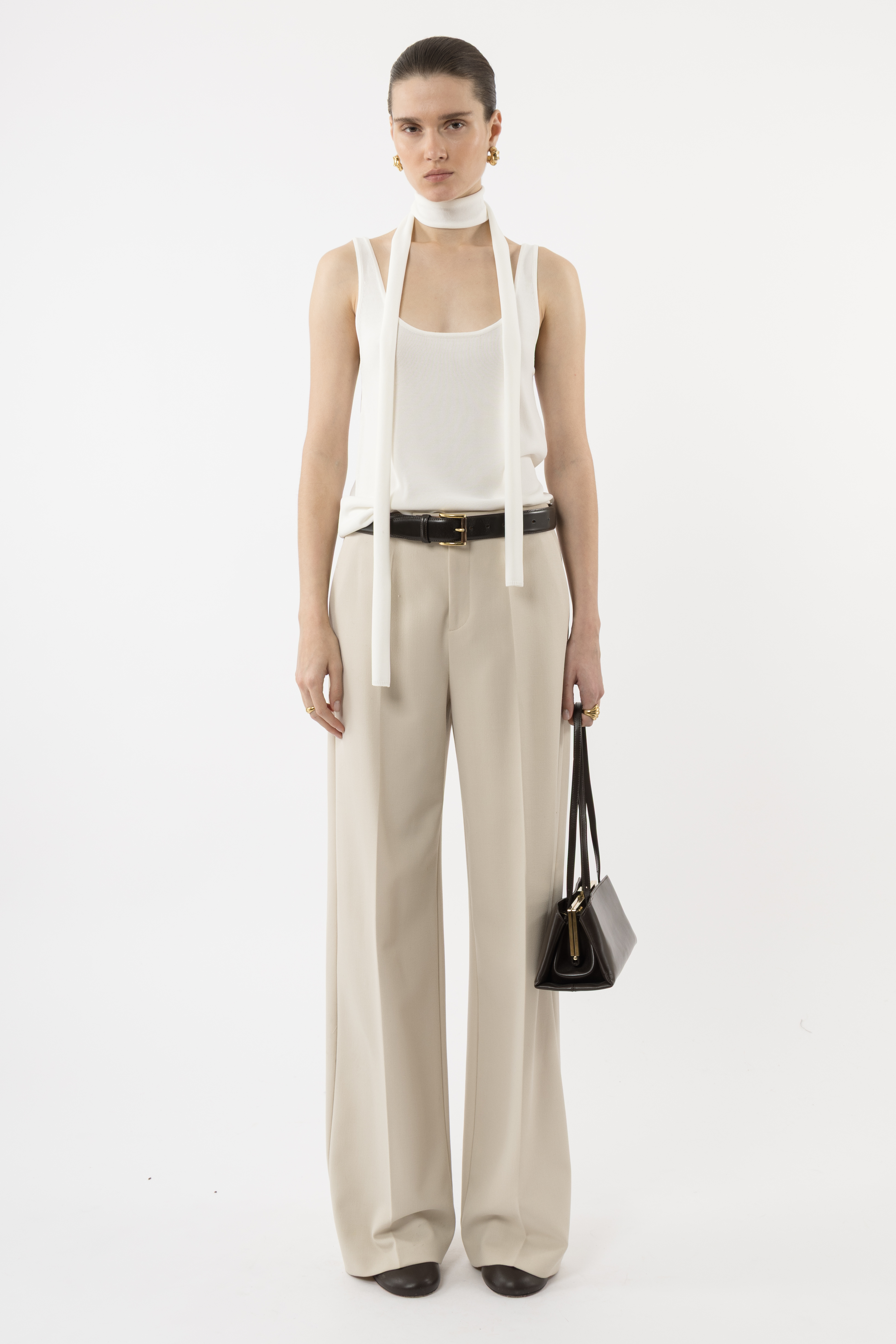 Arakii Moment Scarf Top In White