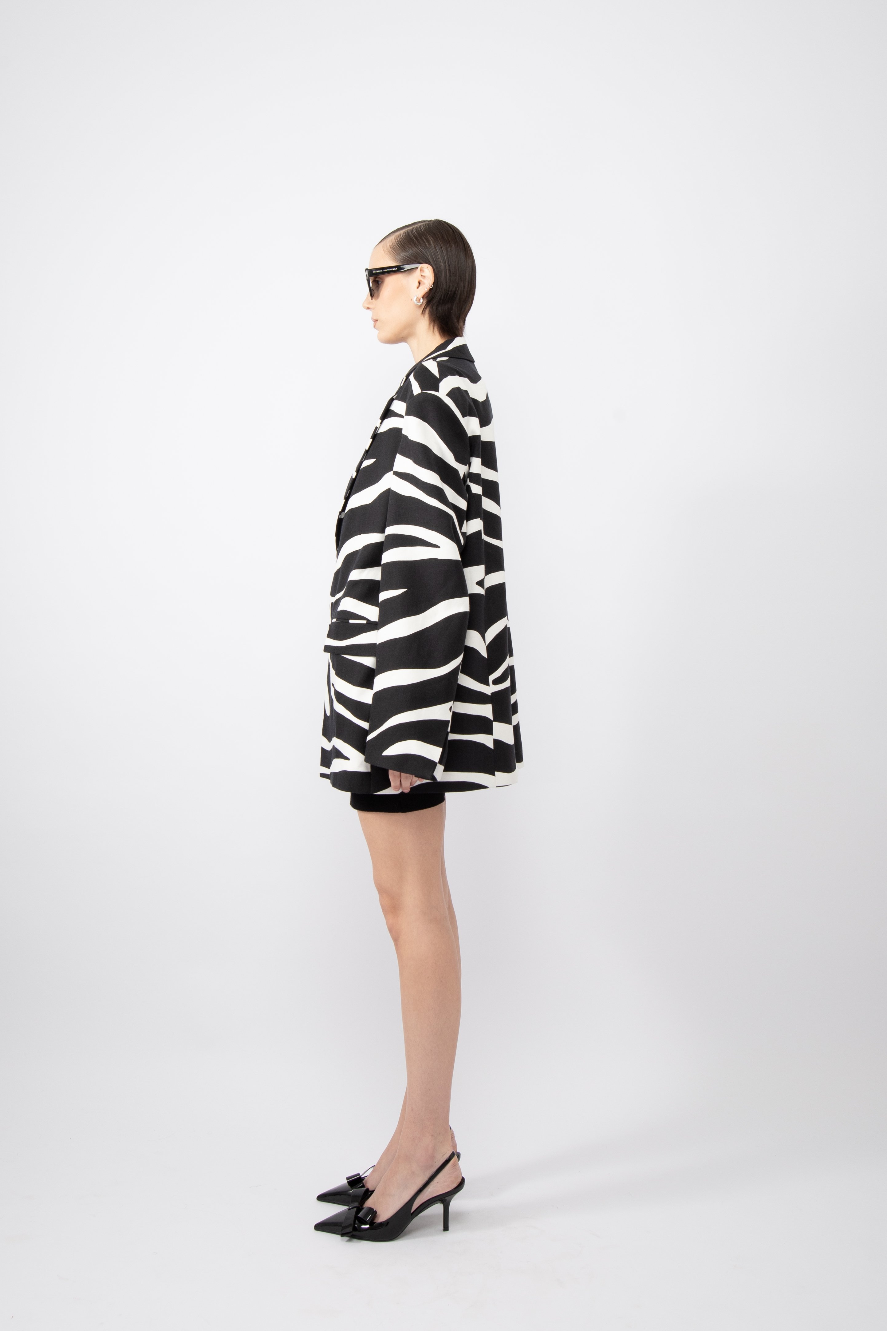 Arakii Zebra Blazer In Multi