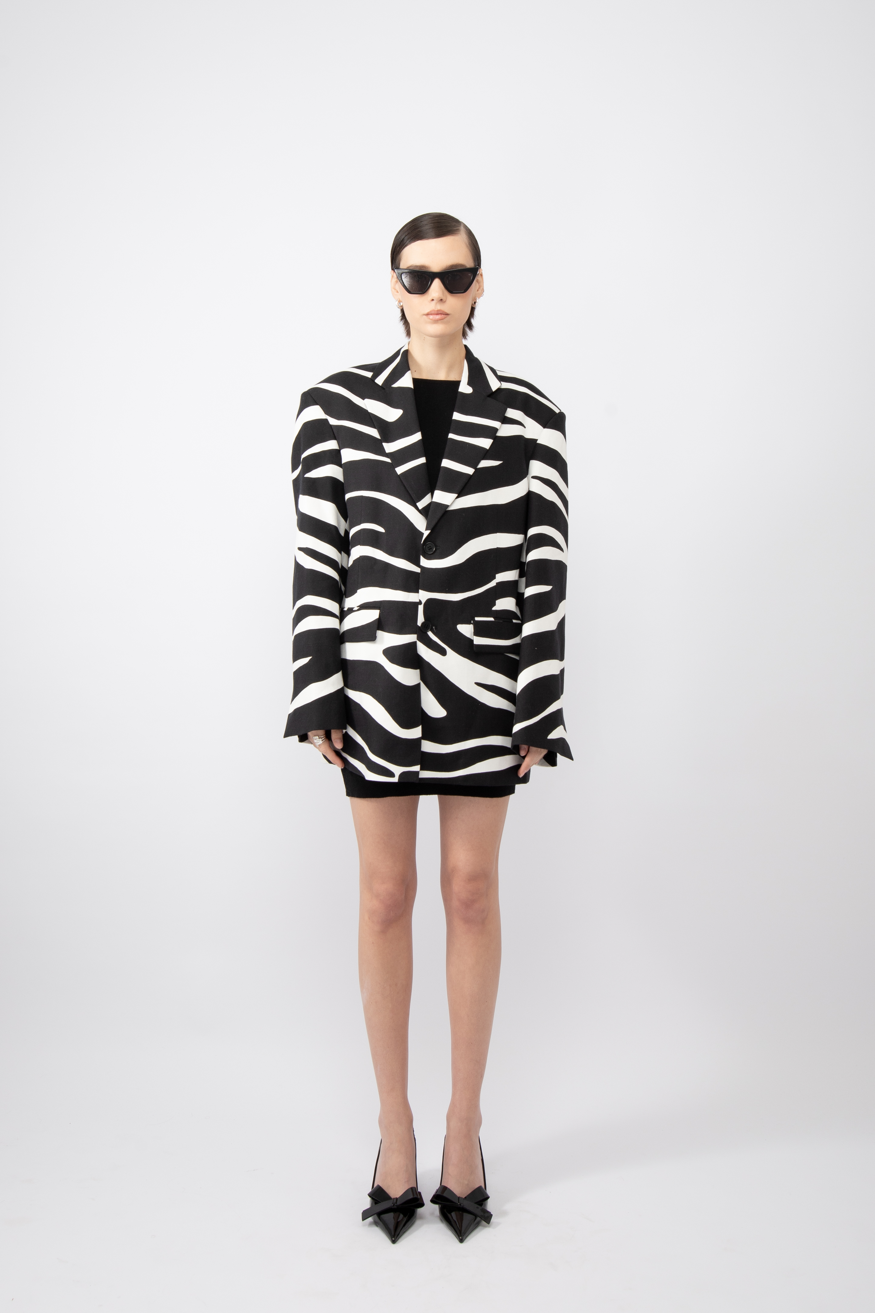 Arakii Zebra Blazer In Multi