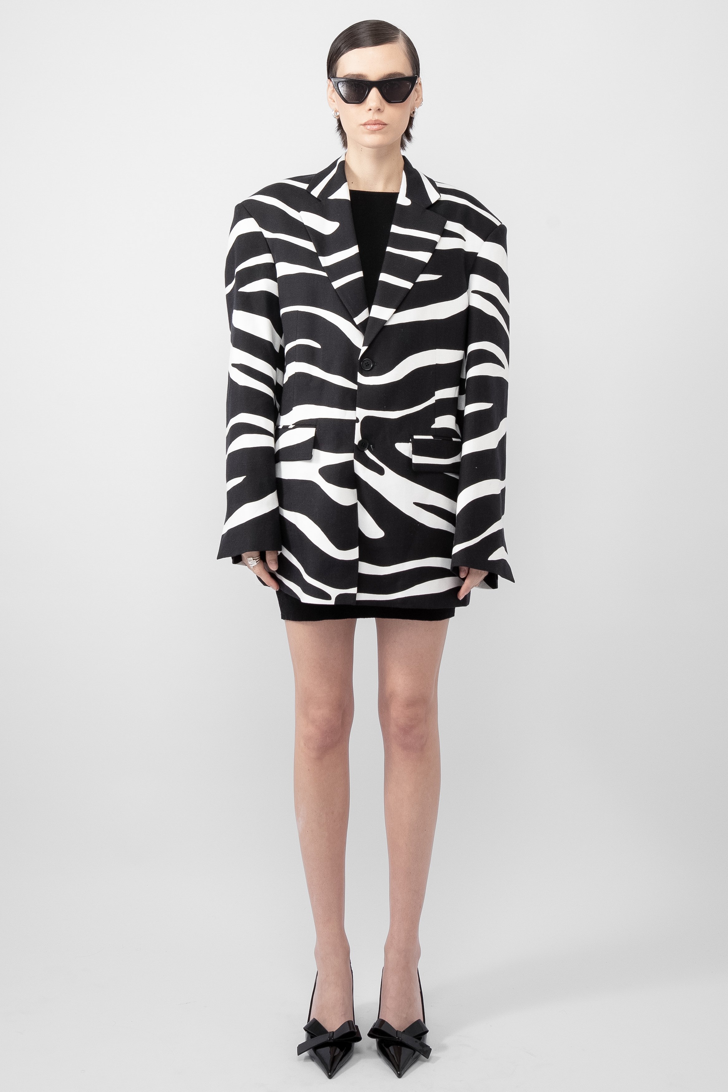 Arakii Zebra Blazer In Multi